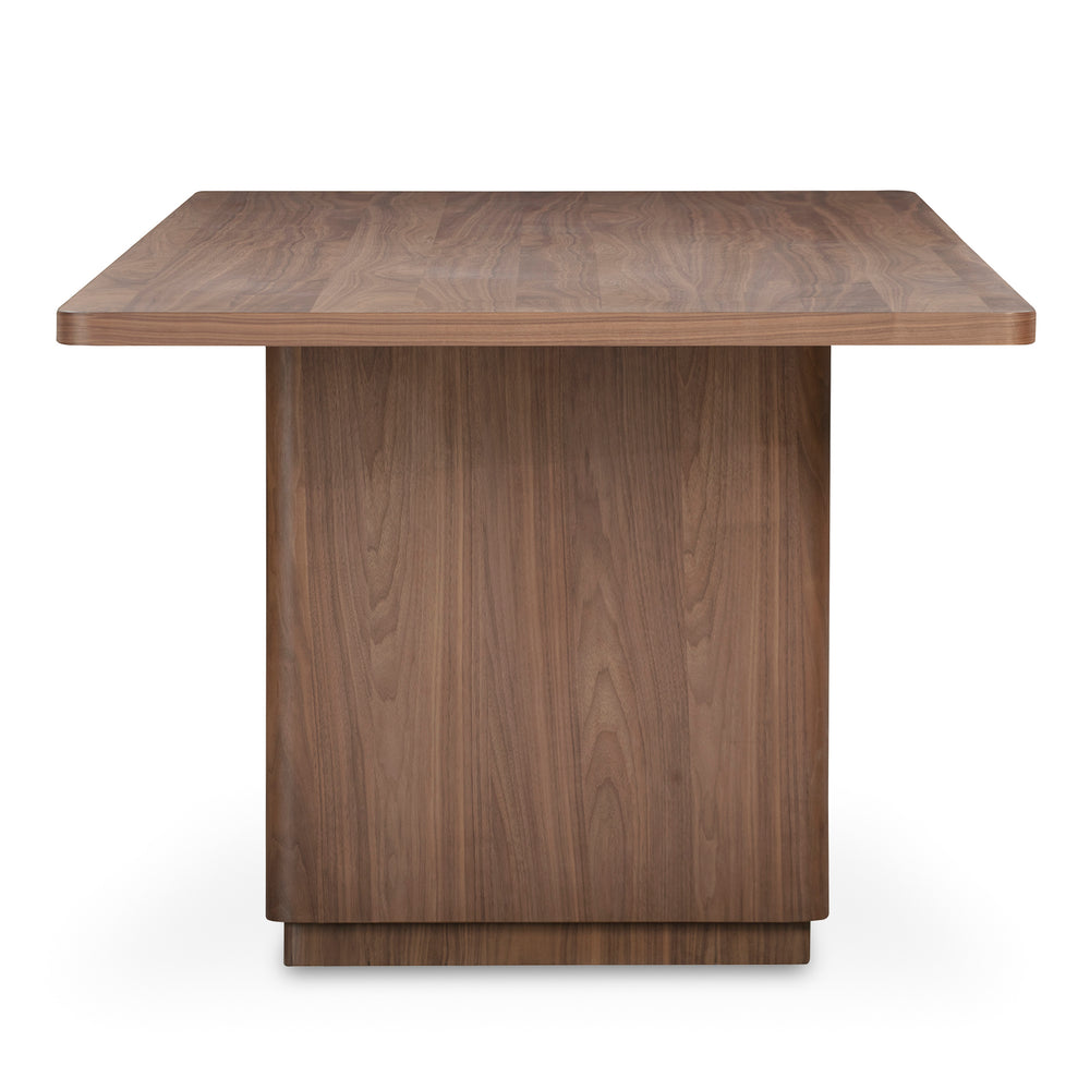 Round Off Small Dining Table in Walnut Brown