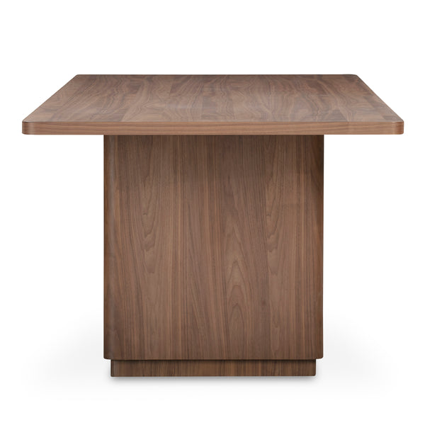 Round Off Small Dining Table in Walnut Brown