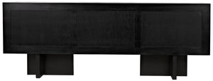 Amidala Mahogany and Veneer Sideboard with Brass Pulls in Two-Tone Pale