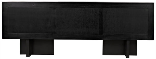 Amidala Mahogany and Veneer Sideboard with Brass Pulls in Two-Tone Pale
