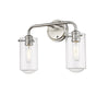 Delaney 2 Light Vanity in Brushed Nickel Finish