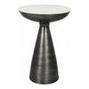 Moe's Font Side Table with White Marble Top