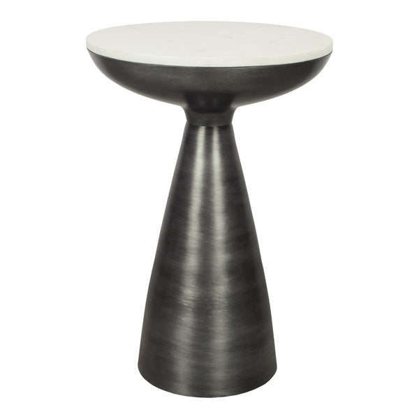 Moe's Font Side Table with White Marble Top