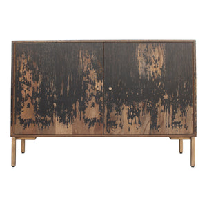 Moe's Artists Sideboard Small Black with Shelves