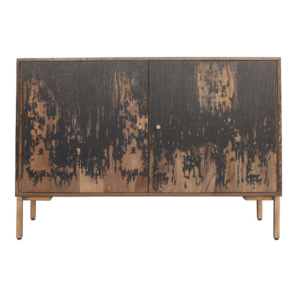 Moe's Artists Sideboard Small Black with Shelves