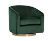Hazel Swivel Chair - Deep Green Sky