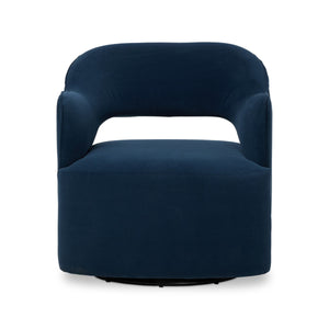 Blythe Swivel Chair - Crypton Henry Navy