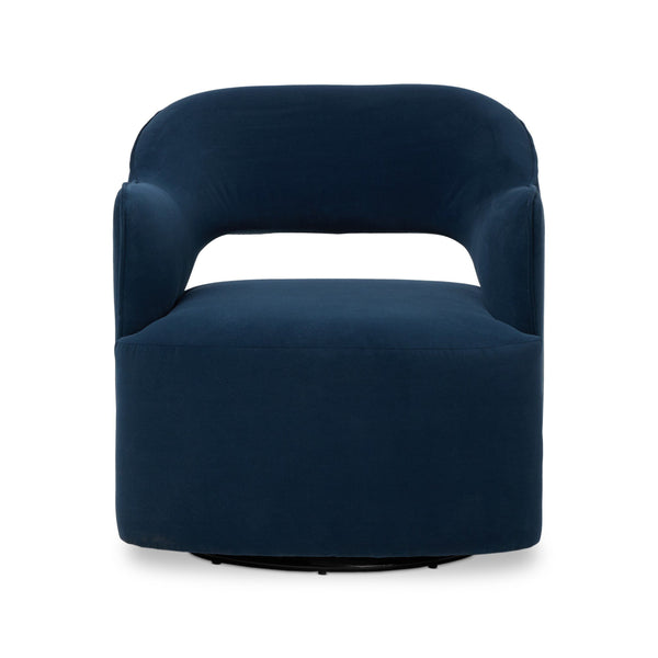 Blythe Swivel Chair - Crypton Henry Navy