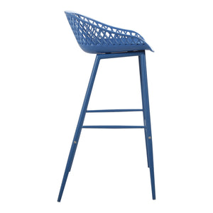 Moe's Piazza Outdoor Barstool Blue - Set of Two