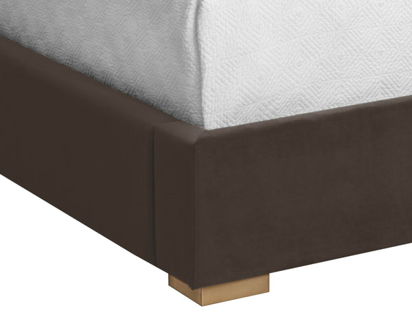 MABEL BED - KING - MEG DARK BROWN