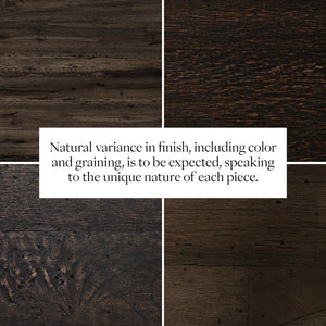 Abaso 6-Drawer Dresser In Ebony Rustic Wormwood Oak