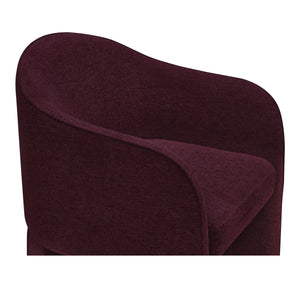 Moe's Clara Collection Upholstered Dining Chair in Plum