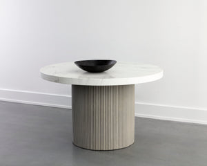NICOLETTE DINING TABLE - LIGHT GREY - MARBLE LOOK - 55"