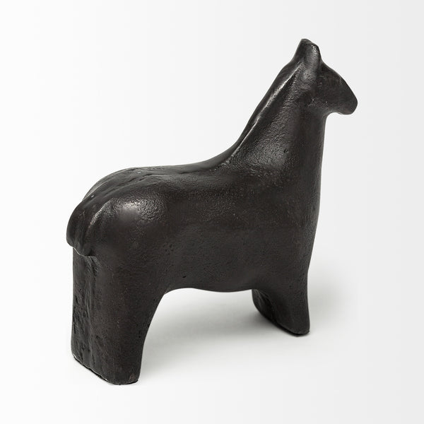 Sphynx II 7L x 2W Black Cast Aluminum Horse Shaped Object