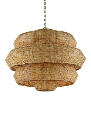 Antibes Grande Chandelier In Khaki & Natural