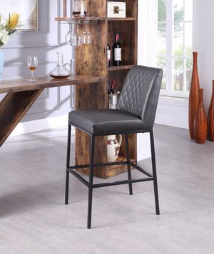 Bernard Stool In Grey Faux Leather