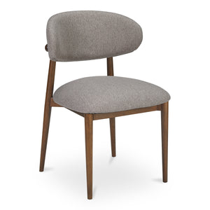 Ellie Dining Chair with Winged Backrest in Brown