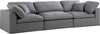 Carmen Cloud Modular Sofa In Grey Linen Fabric
