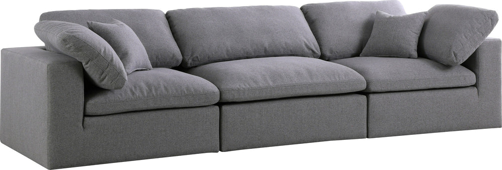Carmen Cloud Modular Sofa In Grey Linen Fabric