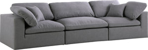 Carmen Cloud Modular Sofa In Grey Linen Fabric