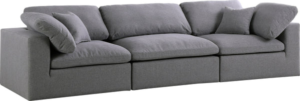 Carmen Cloud Modular Sofa In Grey Linen Fabric