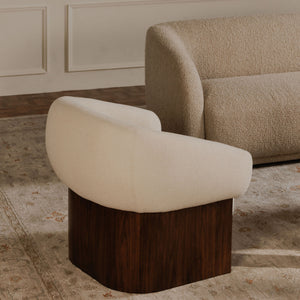 Moe's Otto Accent Chair in Flecked Cream