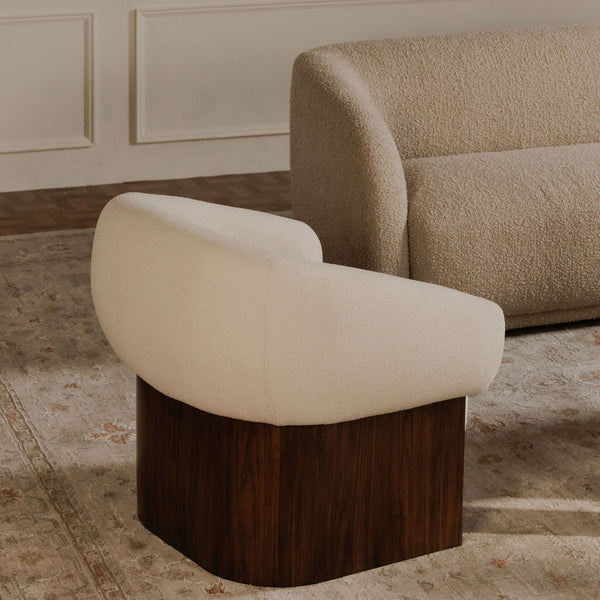 Moe's Otto Accent Chair in Flecked Cream