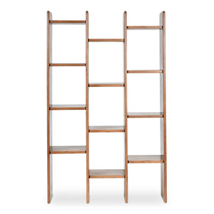 Moe's Orson Bookcase in Brown Acacia Wood