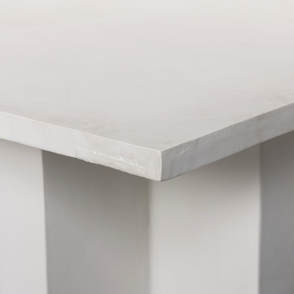 Terrell Outdoor Coffee Table - Matte White Cast Aluminum