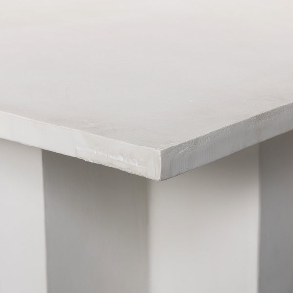 Terrell Outdoor Coffee Table - Matte White Cast Aluminum