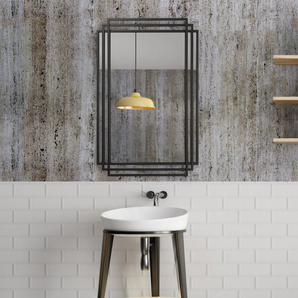 Amherst Black Iron Mirror
