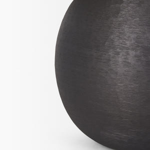 Sadiyah Black Brushed Metal w/ Beige Shade Table Lamp