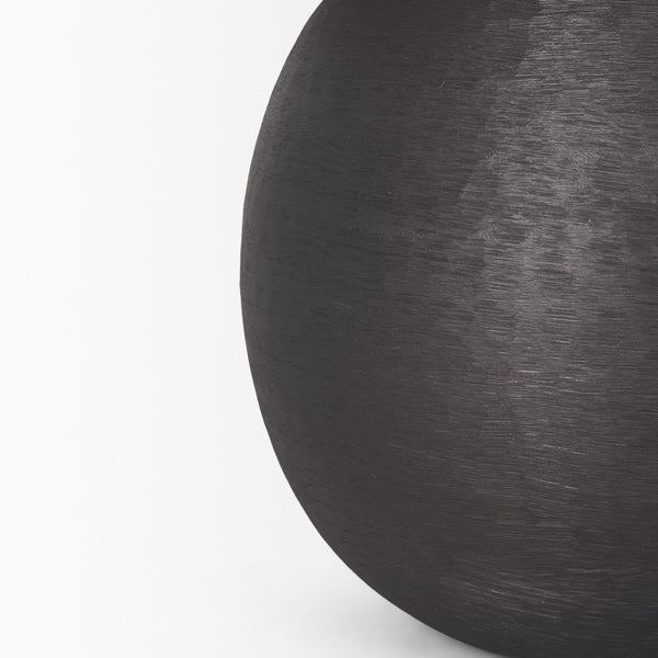 Sadiyah Black Brushed Metal w/ Beige Shade Table Lamp