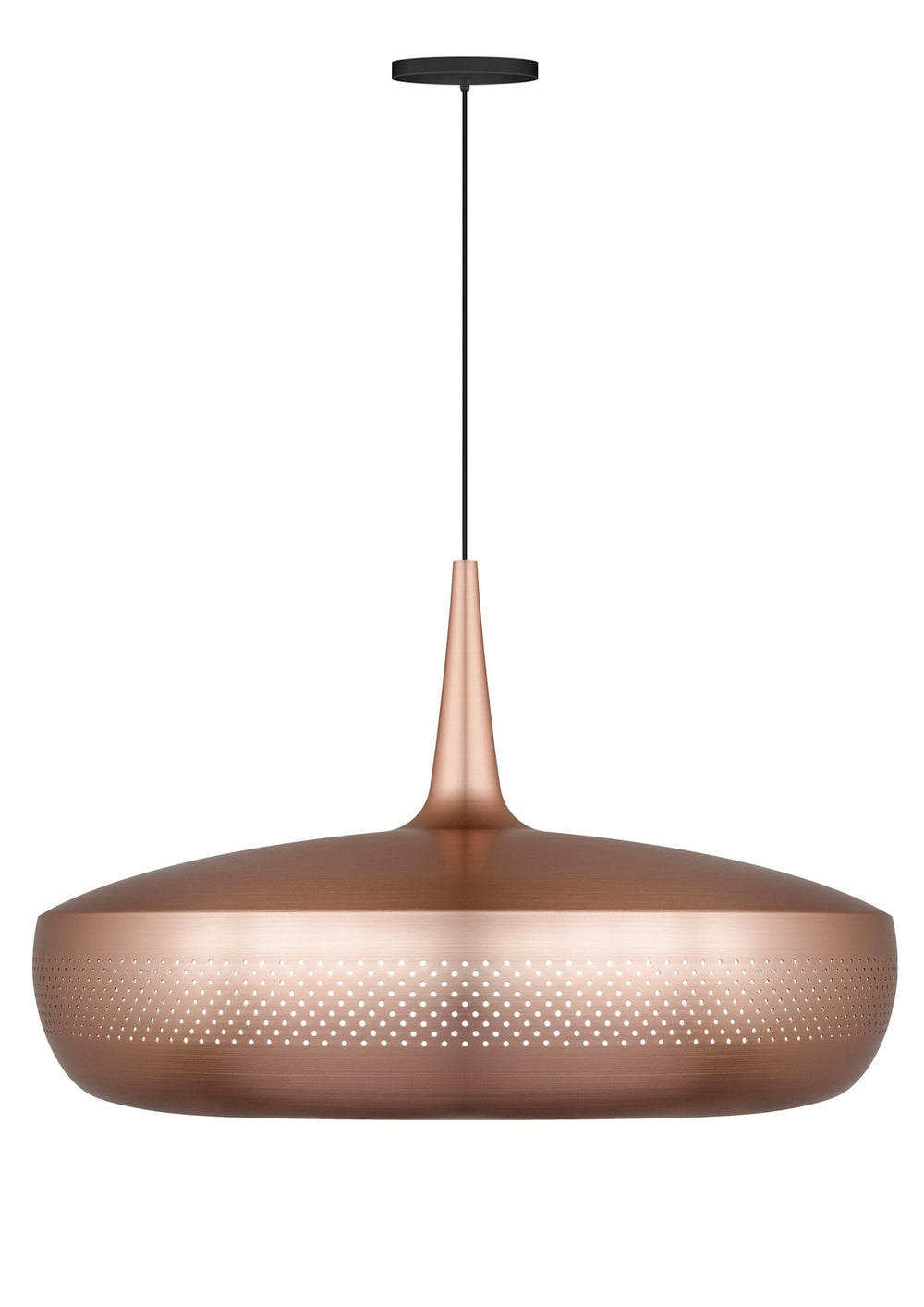 Clava Dine Hardwired Pendant in Copper with Black Cord
