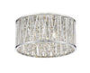 Terra 3 Light Flush Mount in Chrome Finish