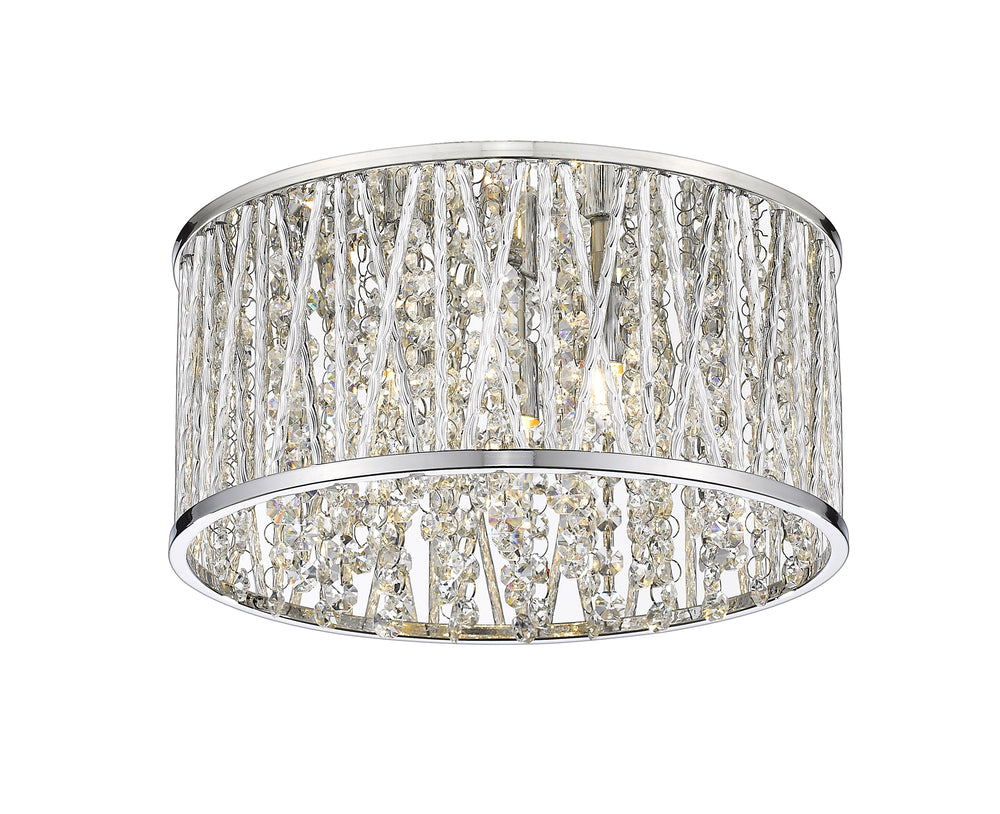 Terra 3 Light Flush Mount in Chrome Finish
