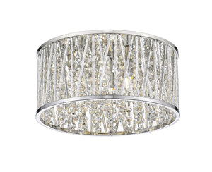 Terra 3 Light Flush Mount in Chrome Finish
