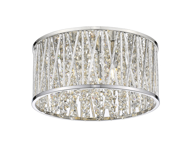 Terra 3 Light Flush Mount in Chrome Finish