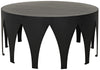 Morocco Matte Black Industrial Steel Coffee Table