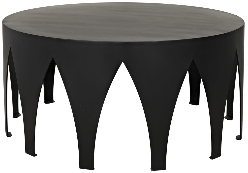 Morocco Matte Black Industrial Steel Coffee Table