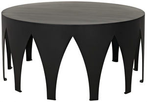 Morocco Matte Black Industrial Steel Coffee Table