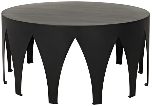 Morocco Matte Black Industrial Steel Coffee Table