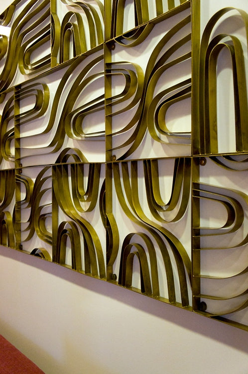 Metal Wood Grain Panel