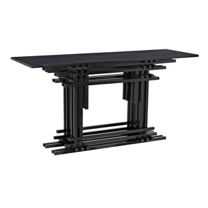 Loyd Mahogany Console in Hand-Rubbed Black Finish