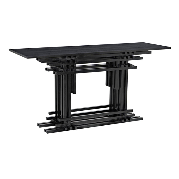 Loyd Mahogany Console in Hand-Rubbed Black Finish
