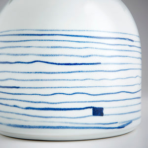 Whirlpool Vase in Blue and White