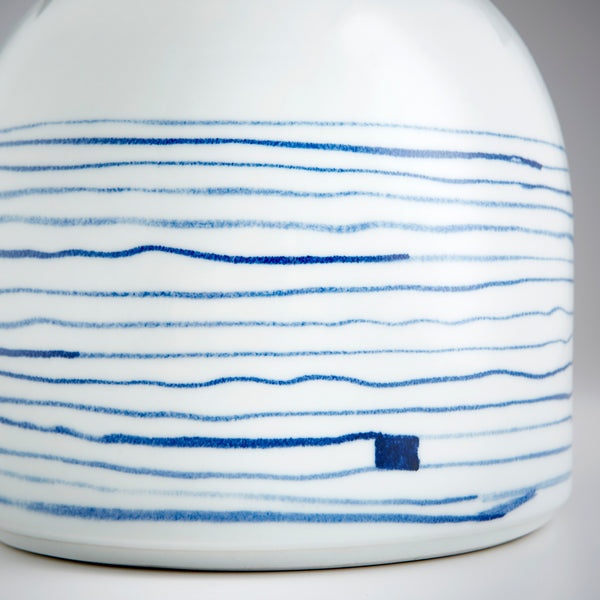 Whirlpool Vase in Blue and White