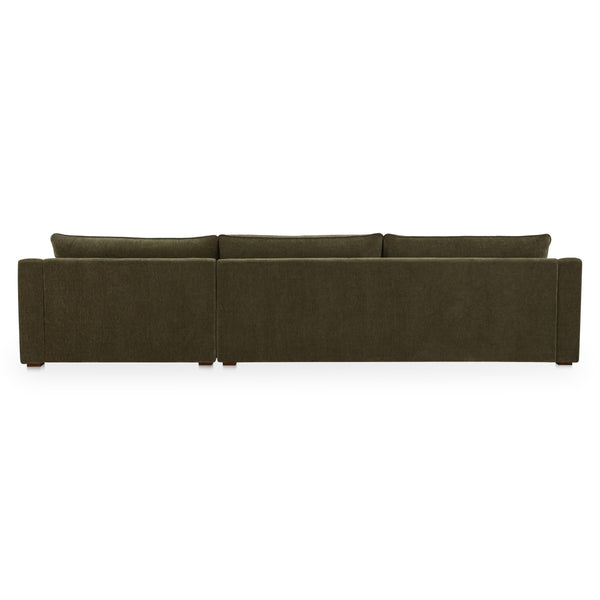 Moe's Farrow Sectional Cedar Green with Right Chaise