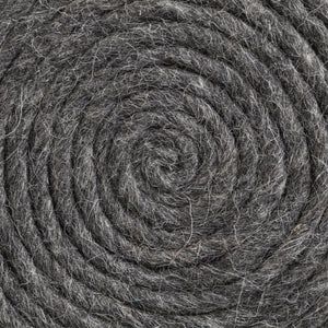 Allium Dark Gray Handwoven Wool Cylindrical Pouf