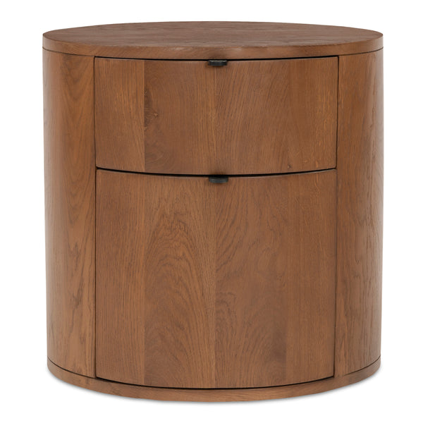 Theo Two Drawer Brown Nightstand by Moe's